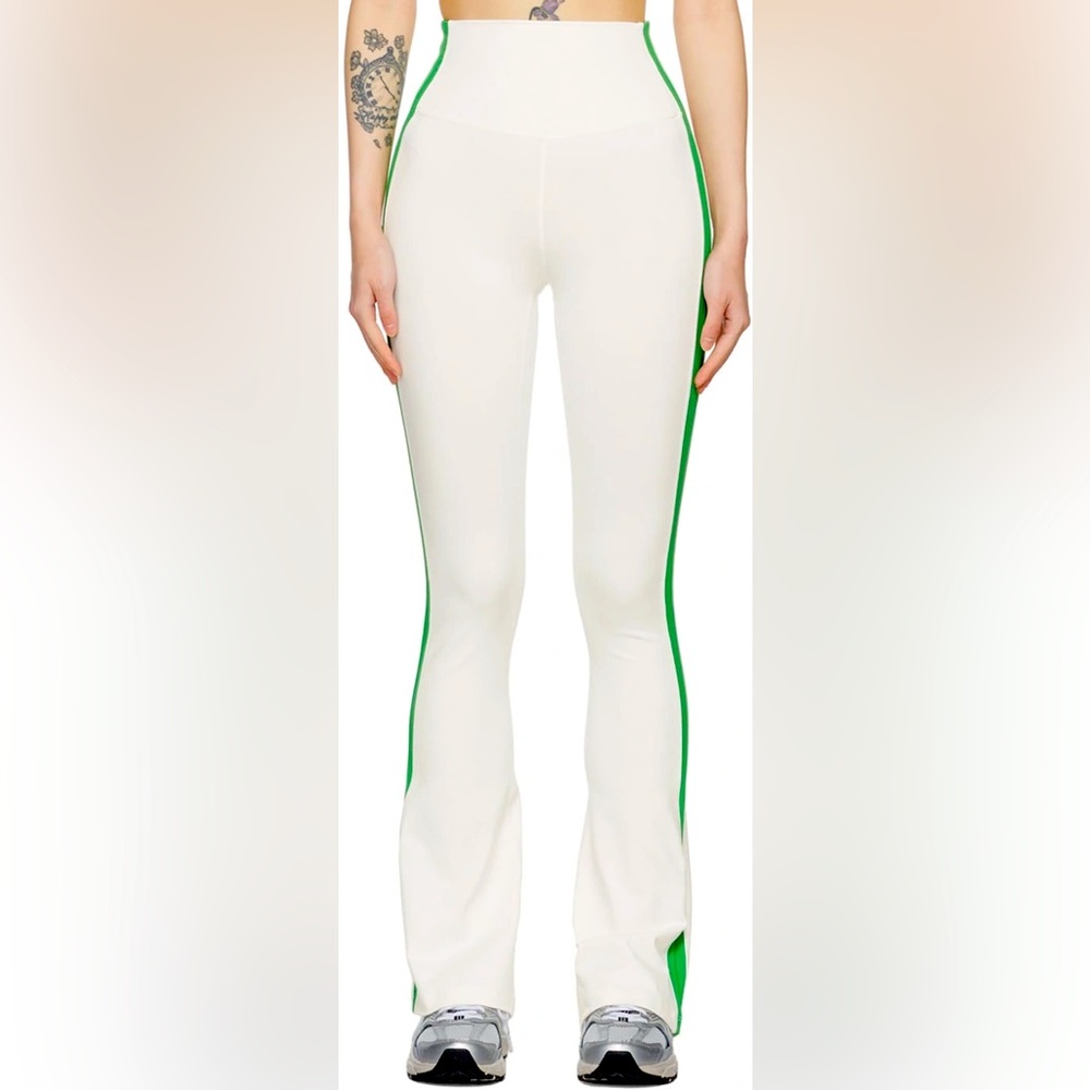White and Green Splits leggings